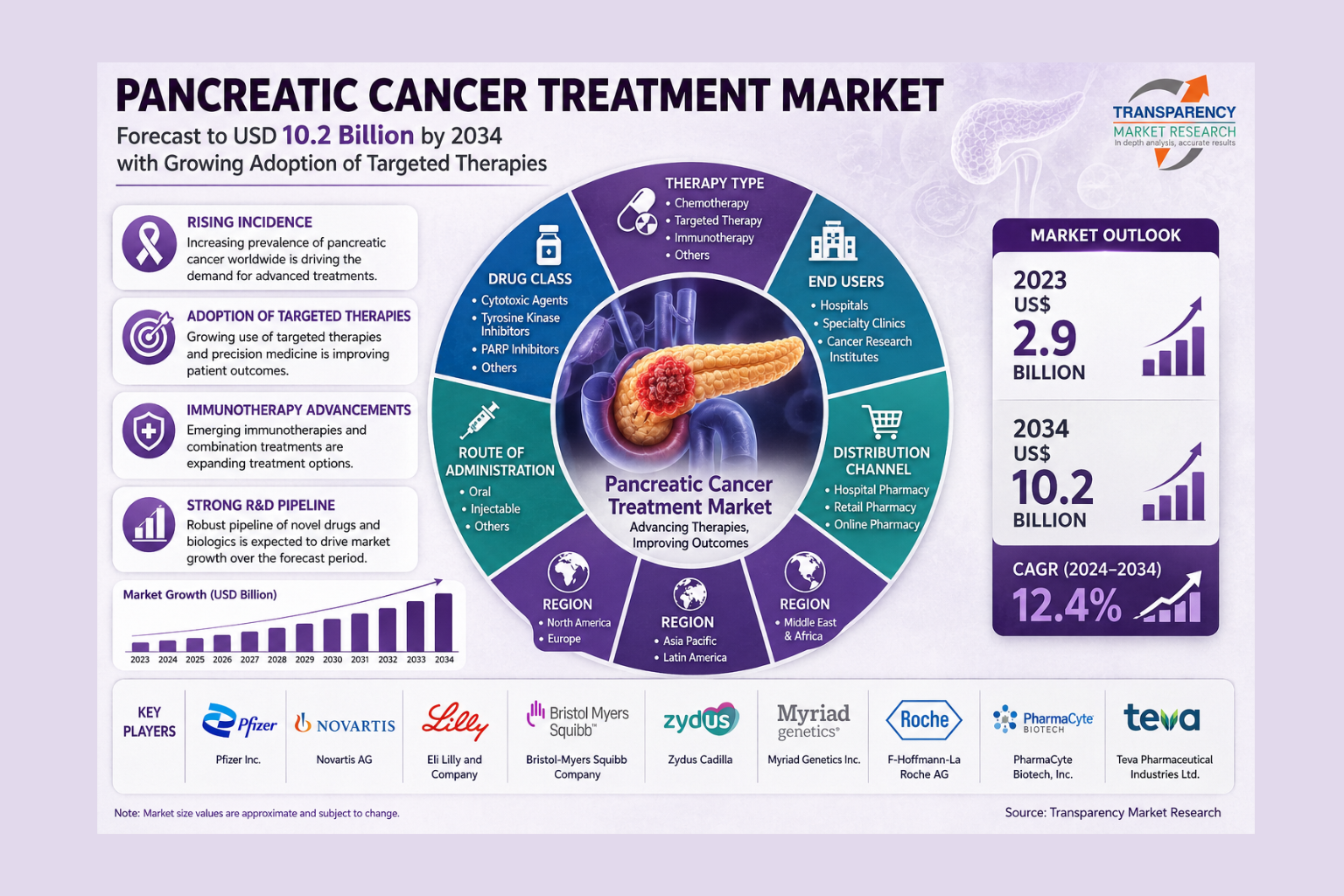Pancreatic Cancer Treatment Market Size Forecast to USD 10.2 Billion by 2034 with Growing Adoption of Targeted Therapies – Analysis by Transparency Market Research